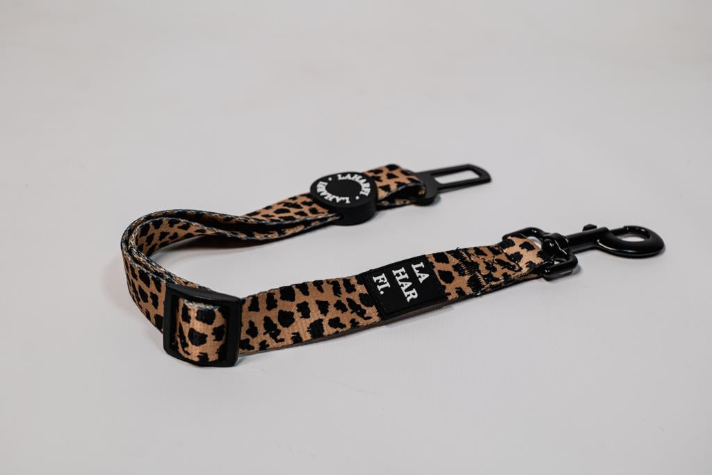 Leopard Print Design Dog Clip In Seat Belt