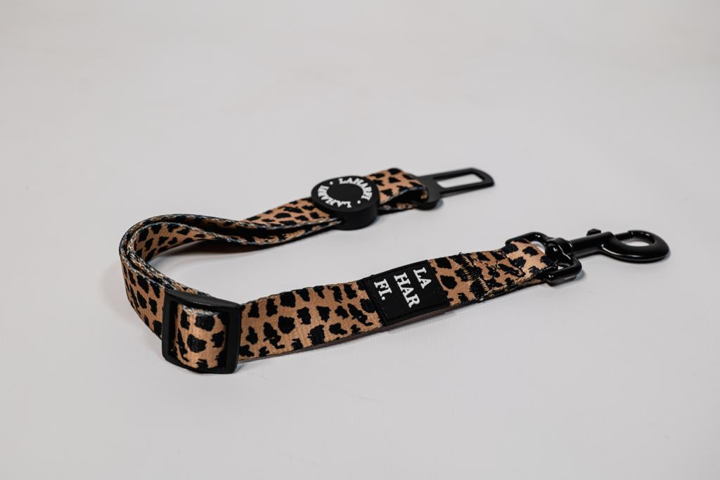 Leopard Print Design Dog Clip In Seat Belt