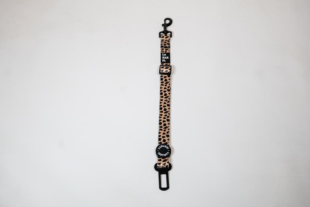 Leopard Print Design Dog Clip In Seat Belt