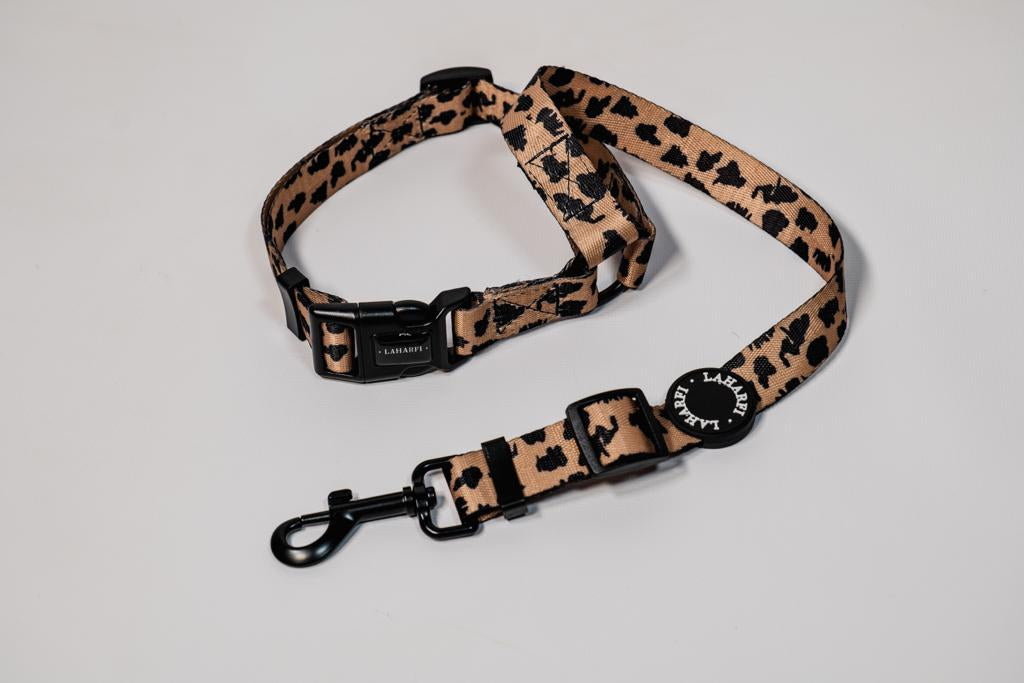 Leopard Print Design Dog Headrest Seat Belt