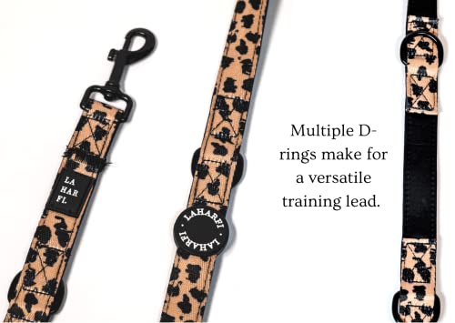 Leopard Print Design Adjustable Dog Training Lead