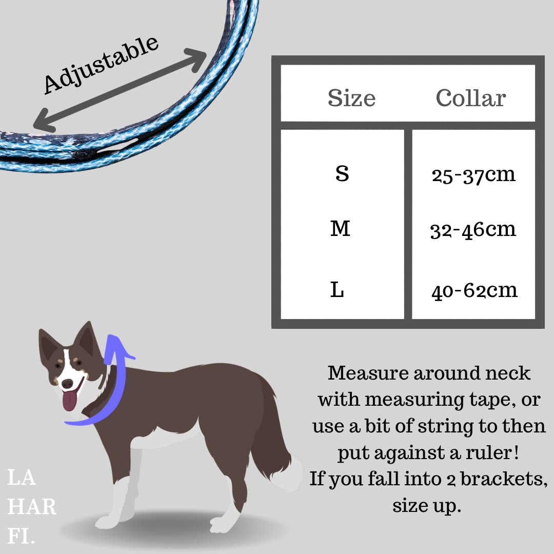 Blue Terrazzo Print Design Dog Collar