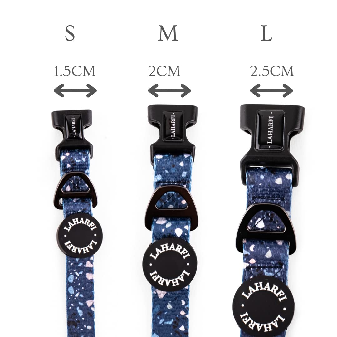 Blue Terrazzo Print Design Dog Collar