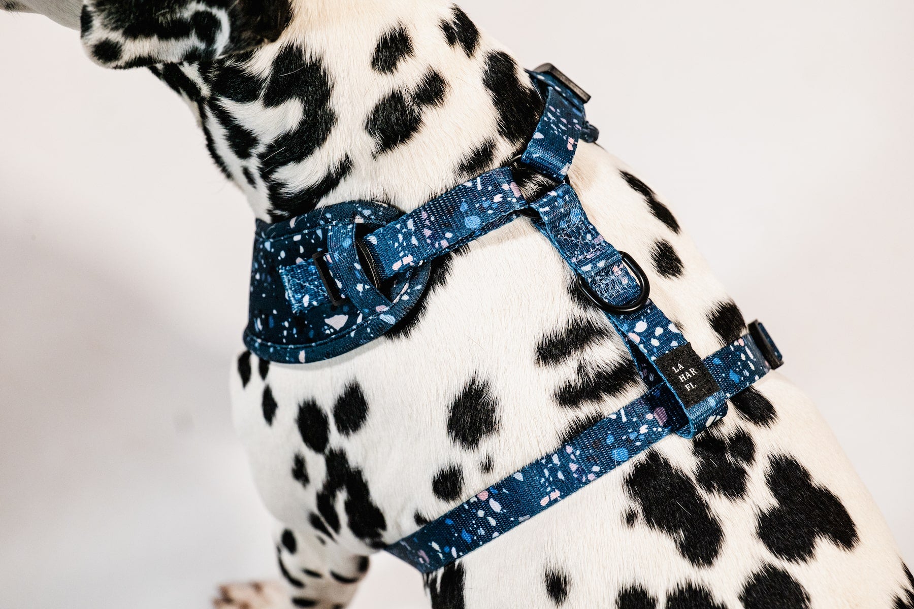 Blue Terrazzo Print Design Lightweight Dog Harness