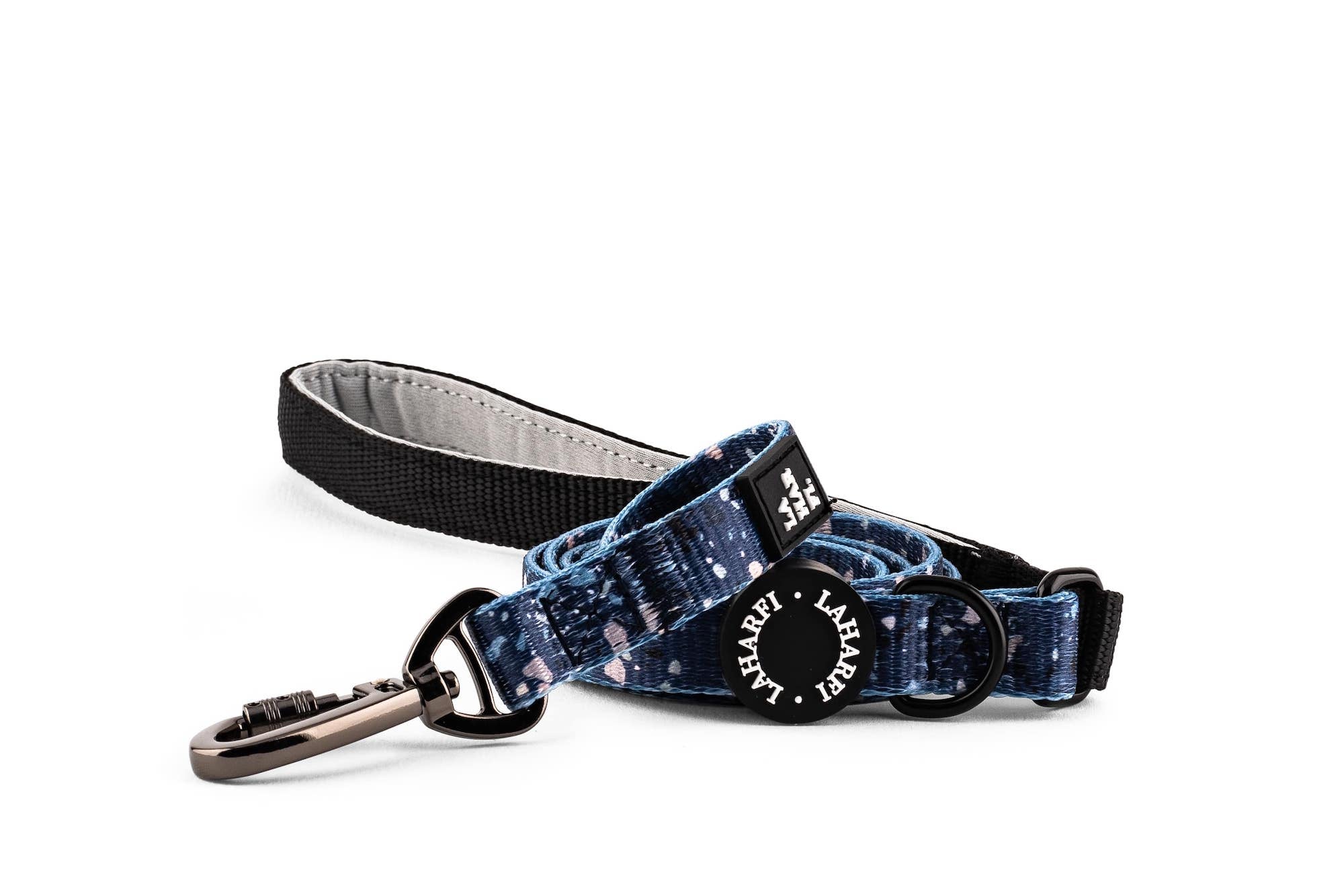 Blue Terrazzo Print Design Adjustable Dog Lead